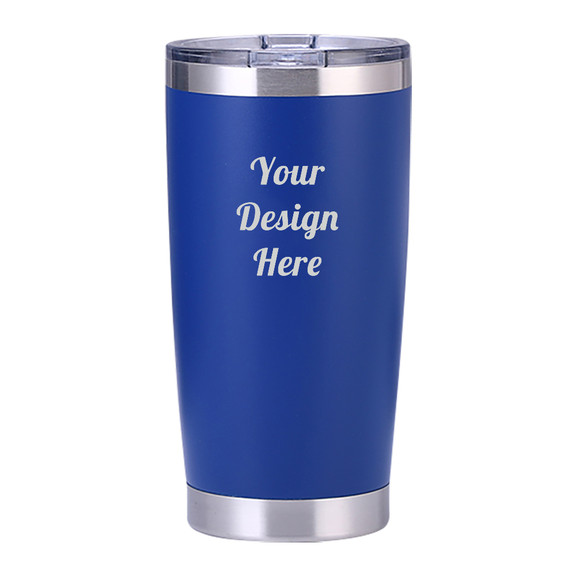 Laser Engraved 20 Oz Stainless Steel Tumbler, Vacuum Insulated Travel Mug with Lid, Powder Coated